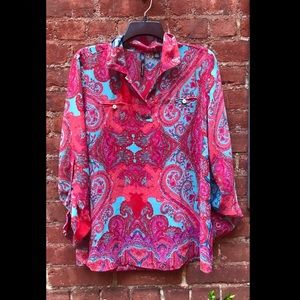 Bright colored paisley blouse!